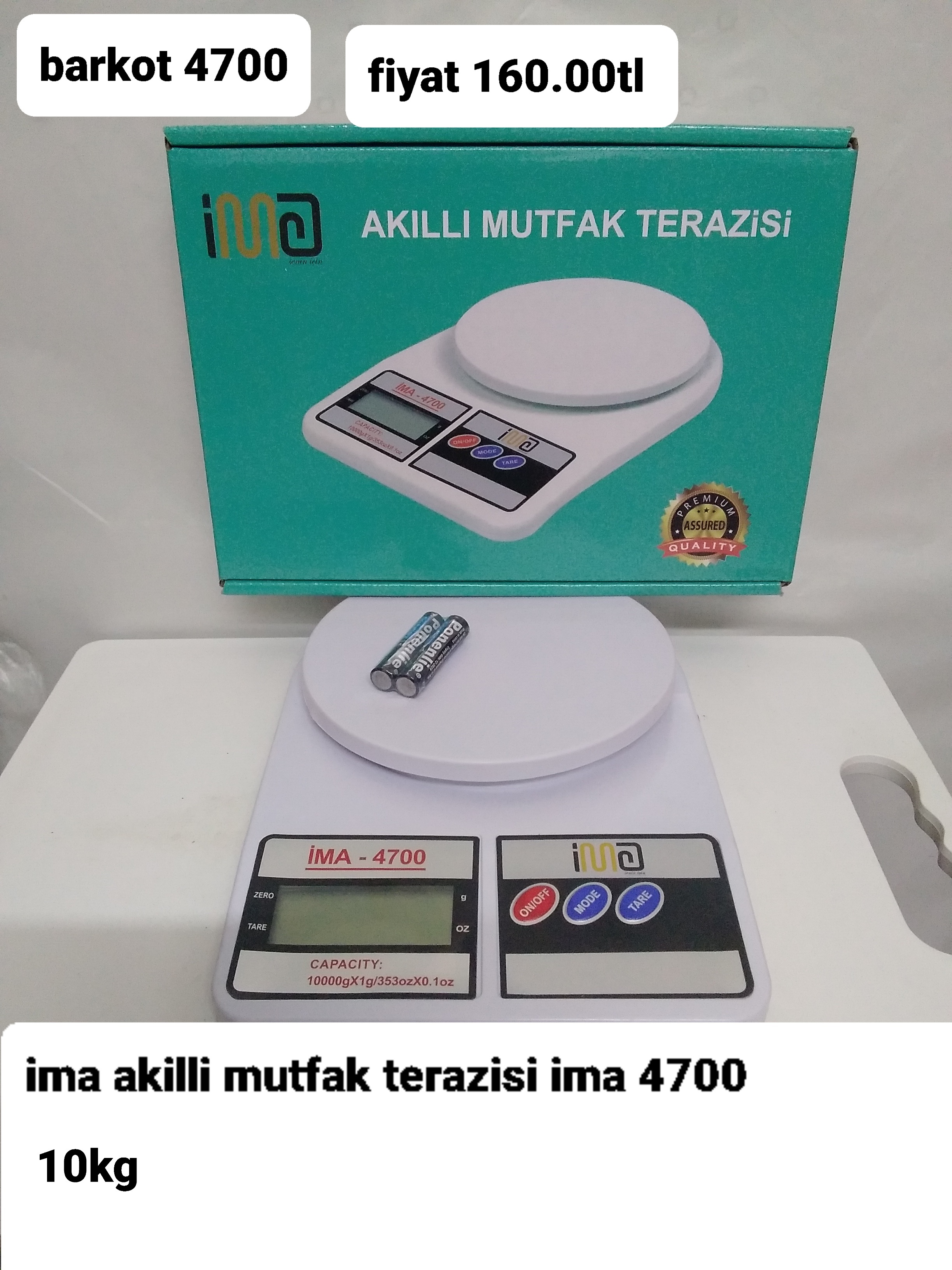İMA AKILLI MUTFAK TERAZİSİ 4700