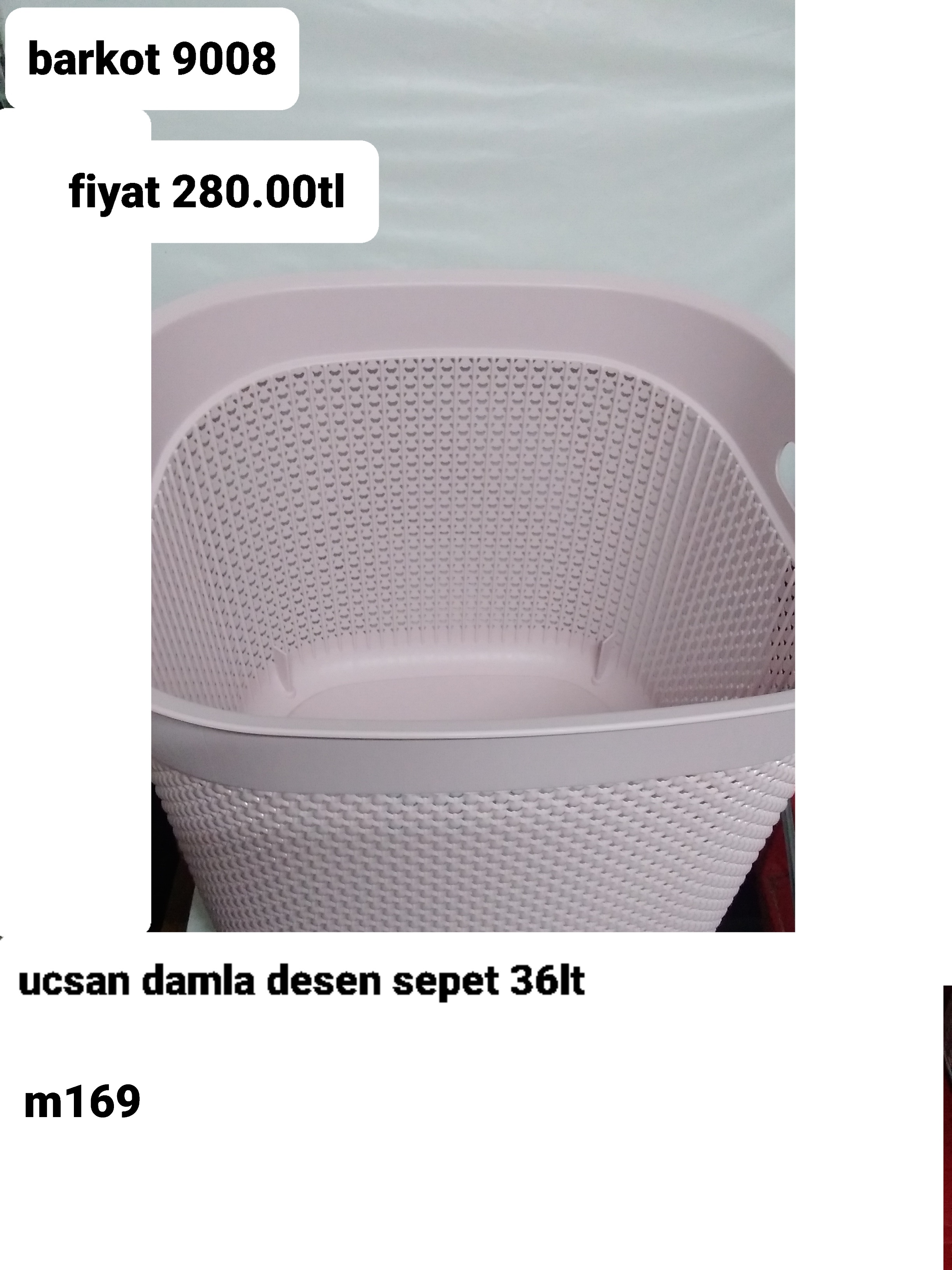 ÜÇSAN DAMLA DESEN SEPET 36LT 9008