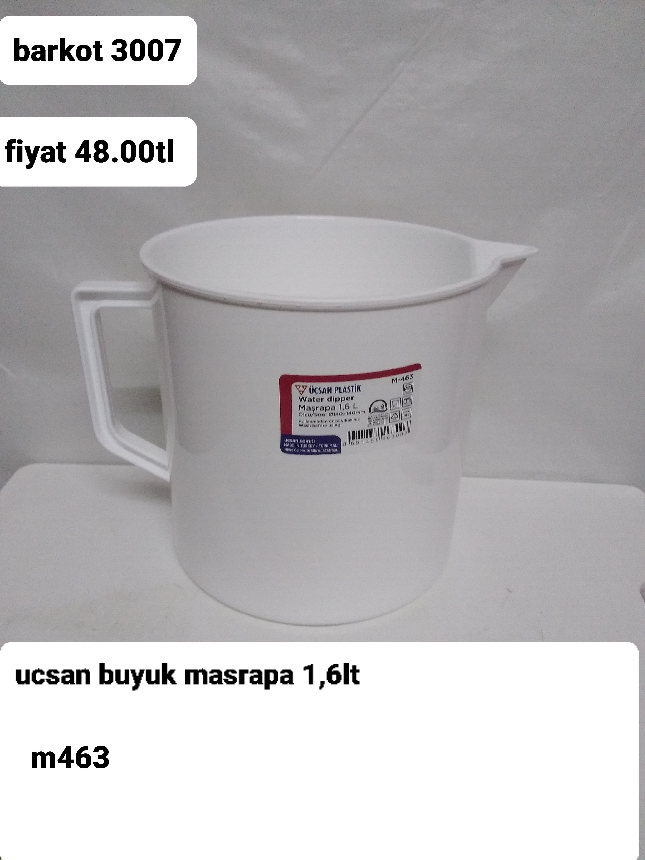 ÜÇSAN BÜYÜK MASRAPA 1,6LT 3007