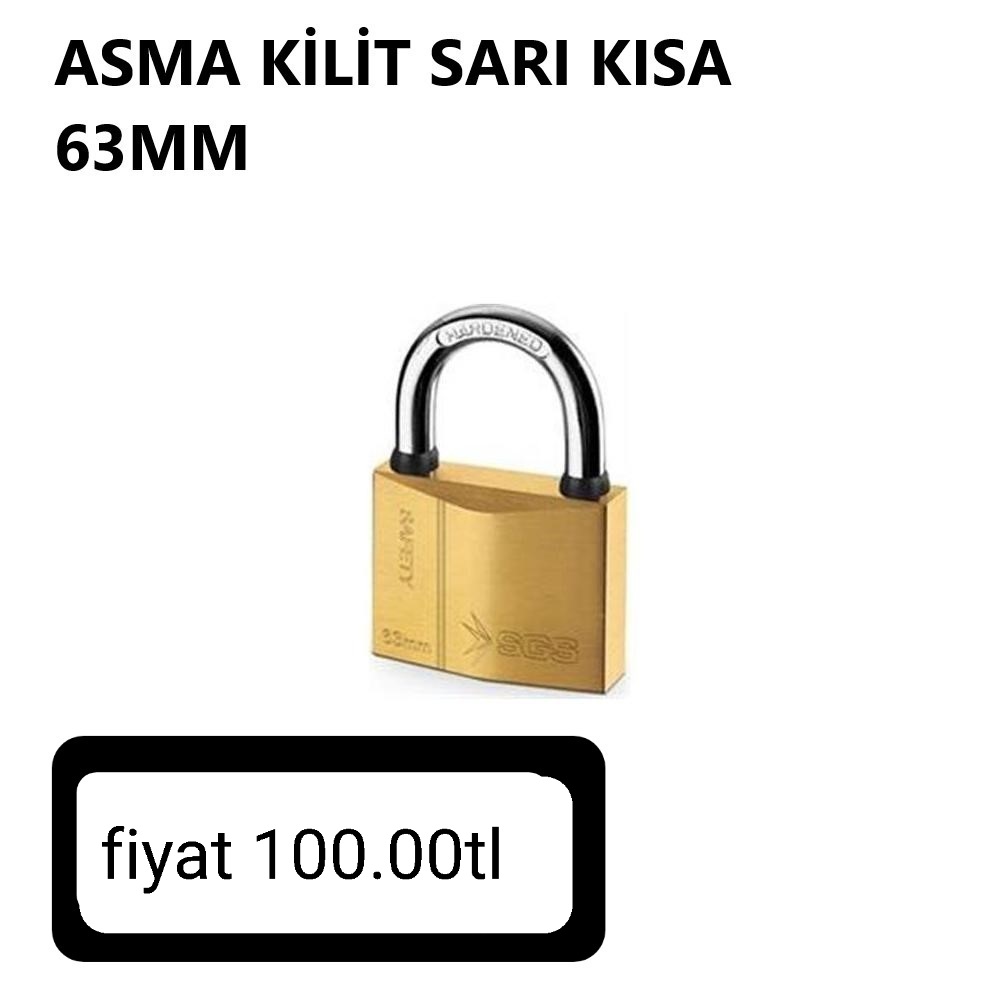 ASMA KİLİT SARI KISA 63MM