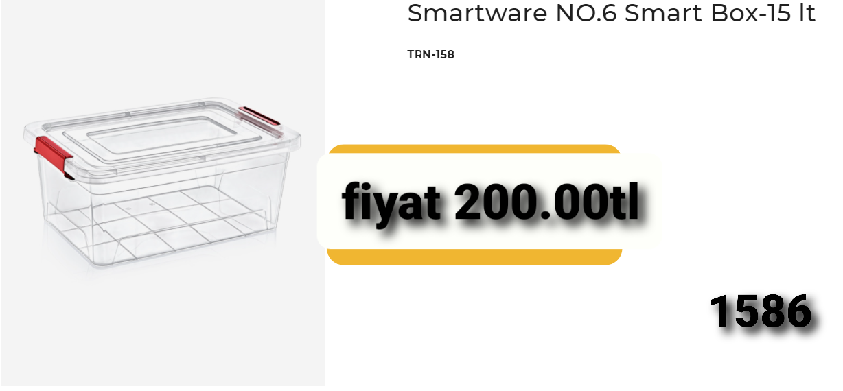 SMARTWARE NO.6 SMART BOX-15LT TRN-158 1586