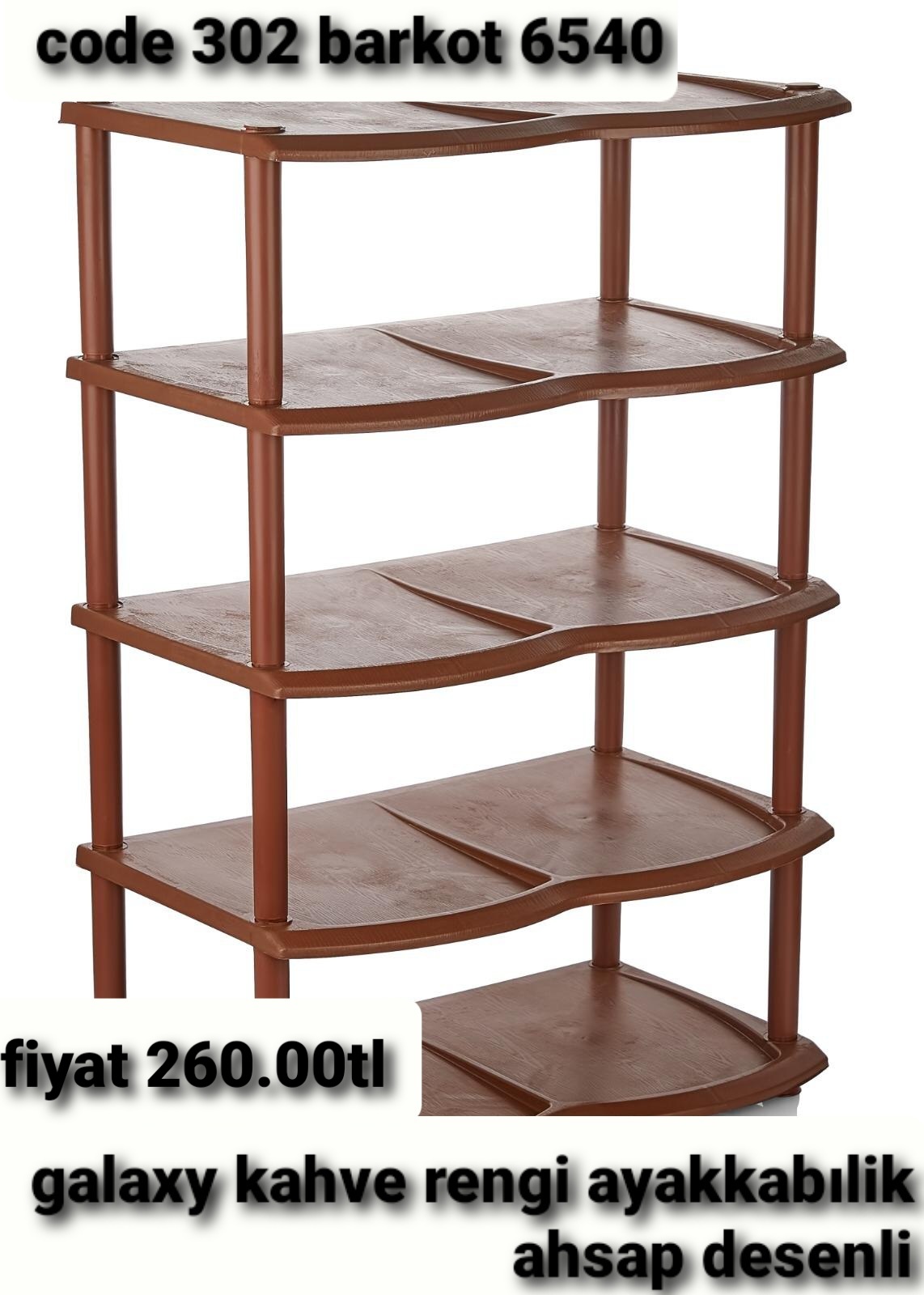 GALAKSY KAHVERENİ AYAKKABILIK AHŞAP DESENLİ KOD:302 BARKOT 6540 