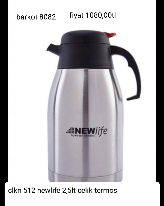 CLKN 512 NEWLİFE 2,5LT ÇELİK TERMOS 8082