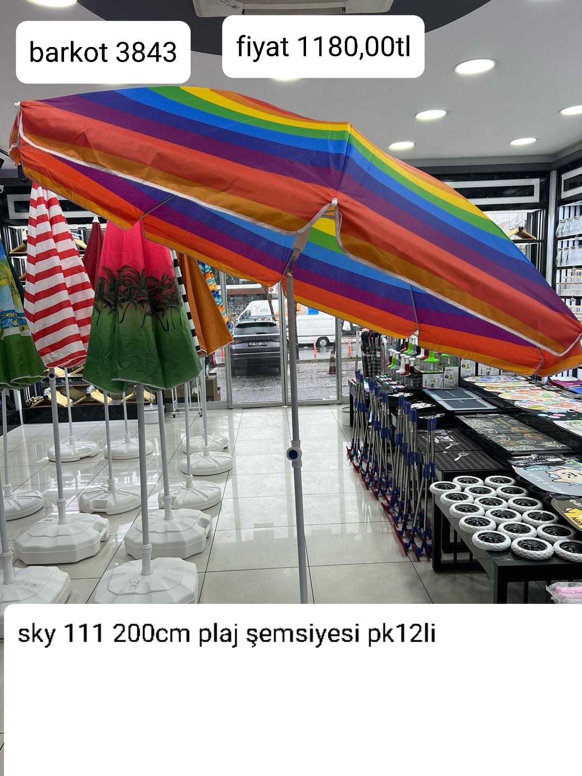 SKY 111 200CM PLAJ ŞEMSİYESİ 3843 