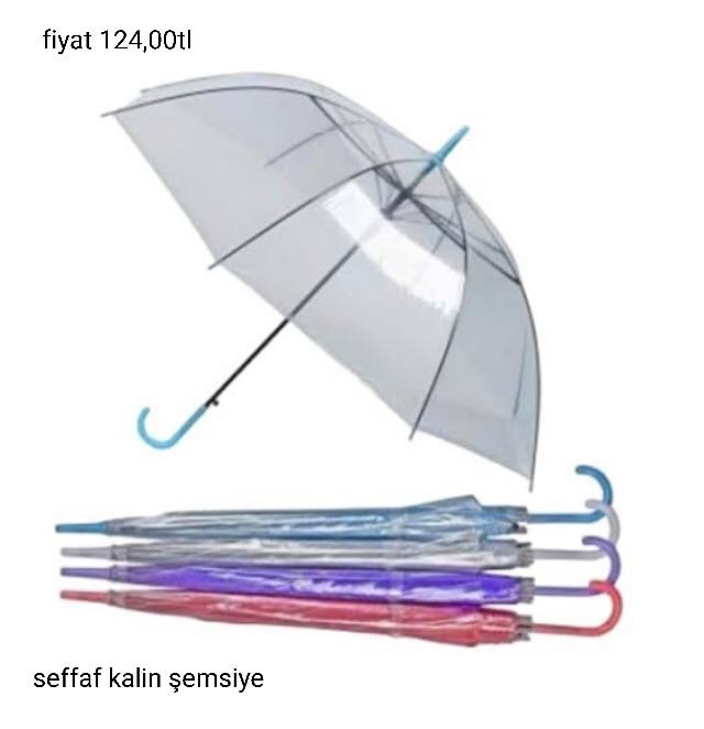 ŞEFFAF KALIN ŞEMSİYE 