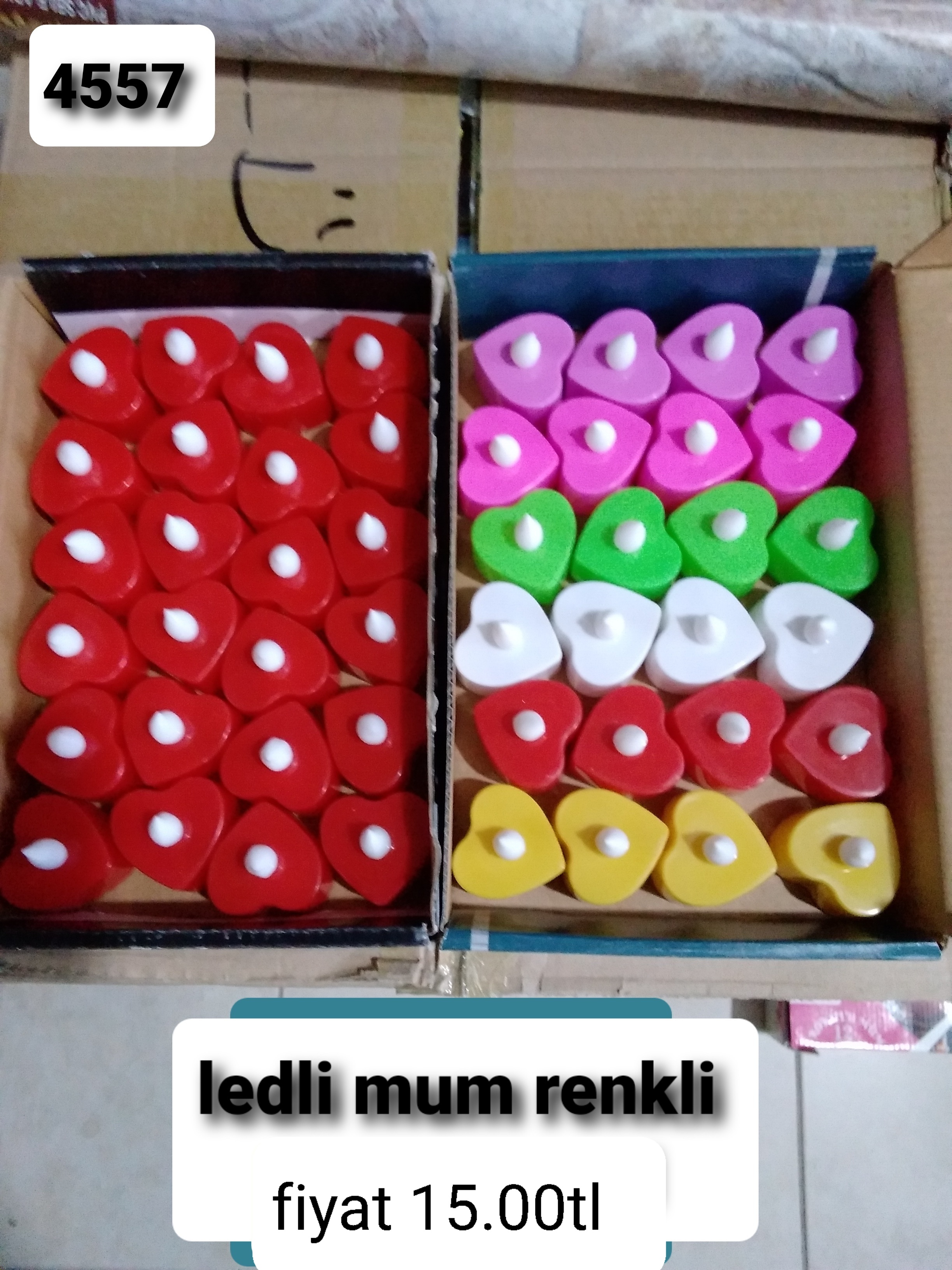 LEDLİ MUM RENKLİ 4557