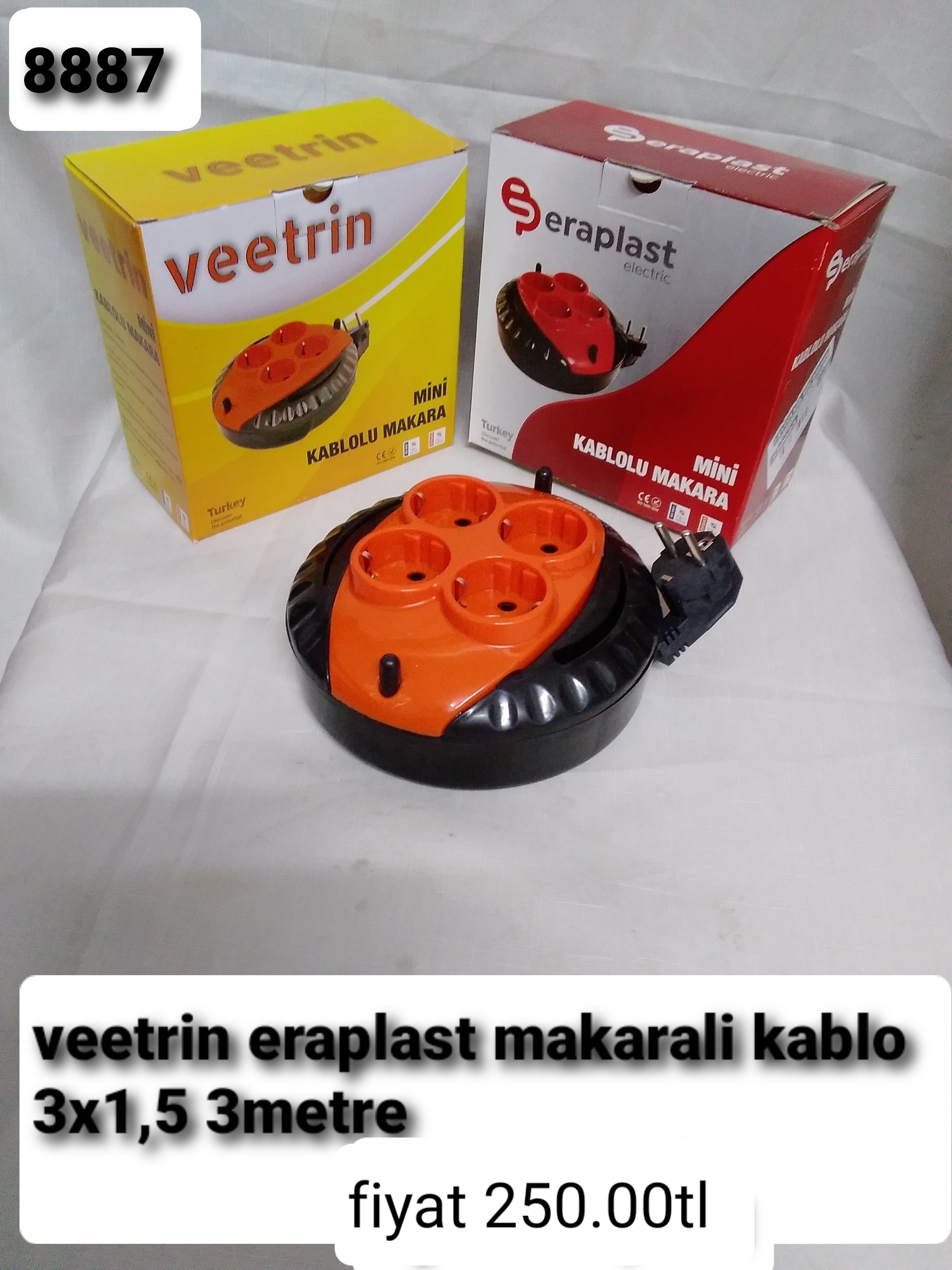 VEETRİN ERAPLAST MAKARALI KABLO 3*1,5 3 METRE 8887