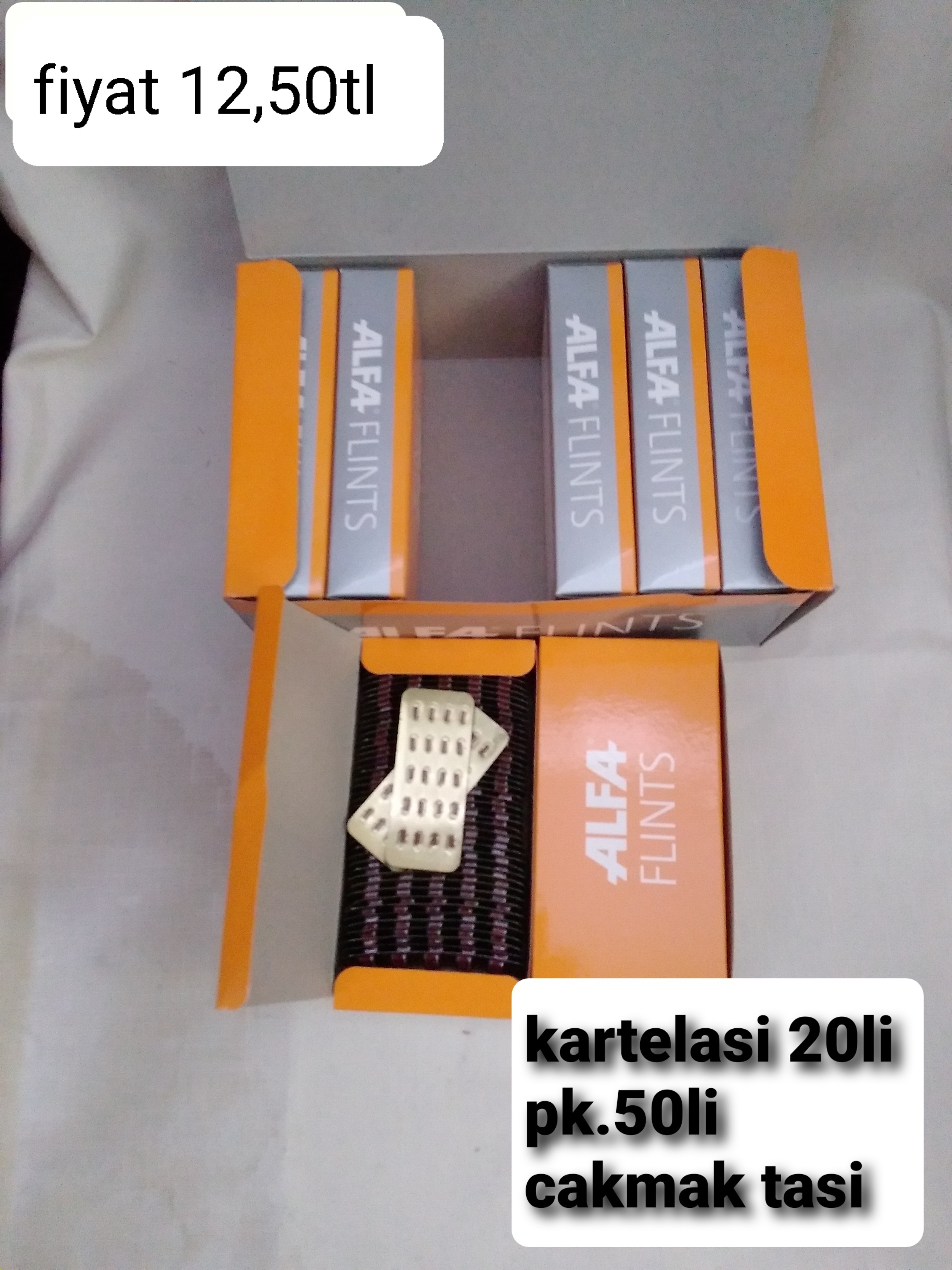 KARTELASİ 20 Lİ PK 50 Lİ ÇAKMAK TAŞI 