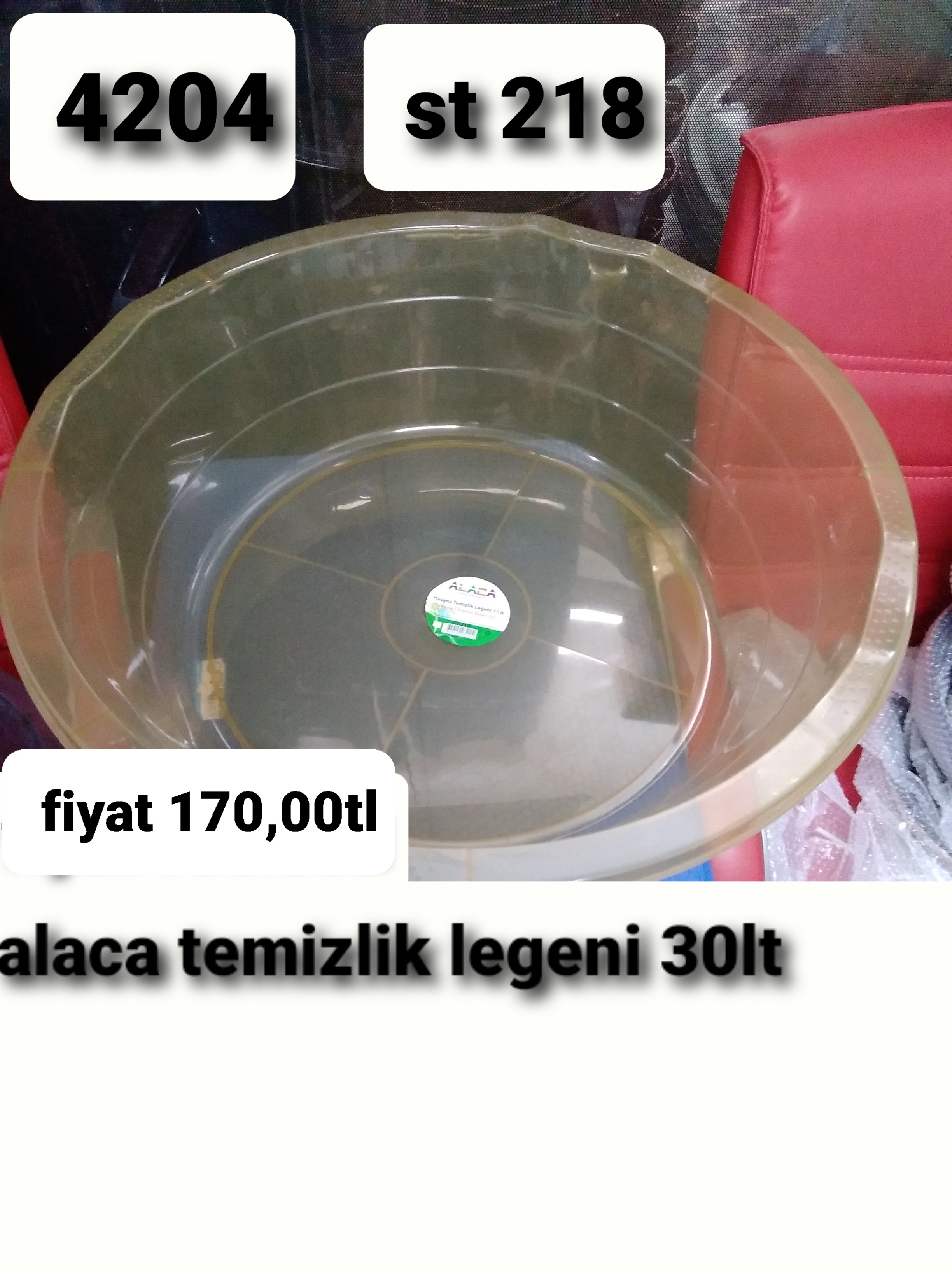 ALACA TEMİZLİK LEĞENİ 30LT 4204