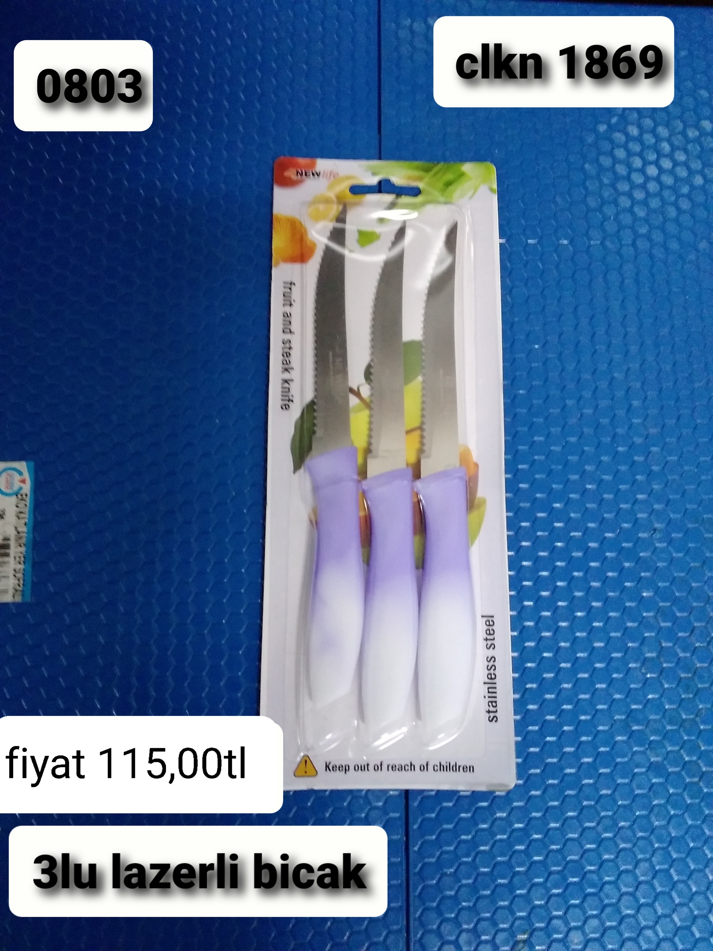 3LÜ LAZERLİ BIÇAK 0803