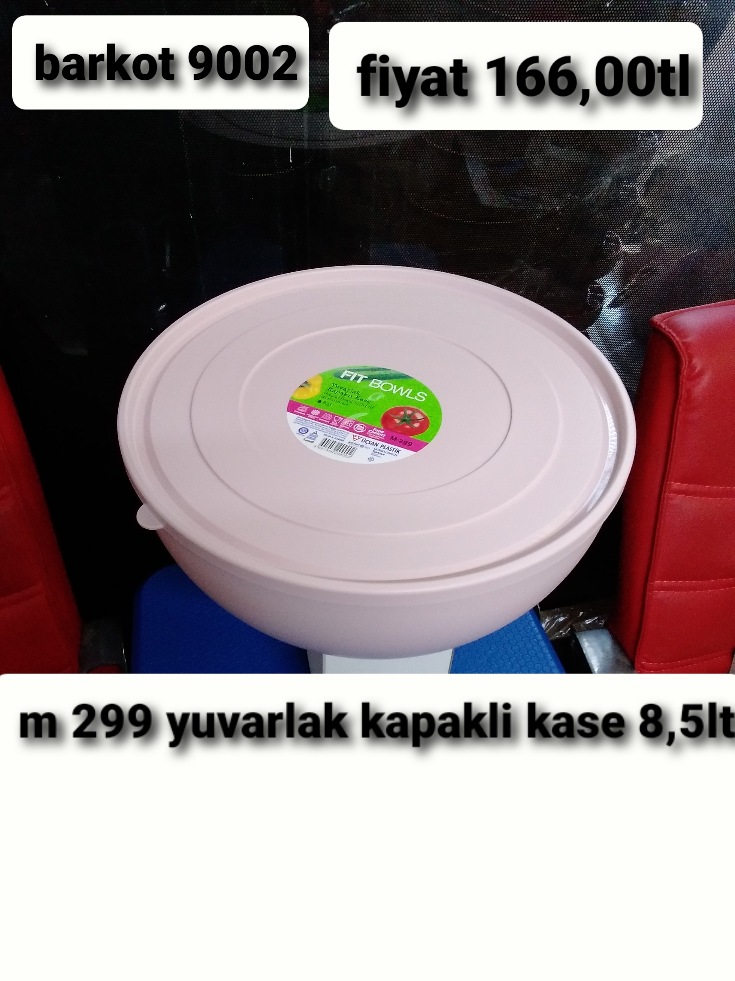 YUVARLAK KAPAKLI KASE 8,5LT 9002