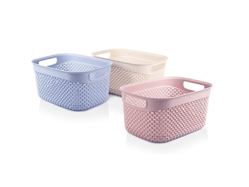 M-162 ÜÇSAN DAMLA DESEN DİKDÖRTGEN SEPET 3,3L